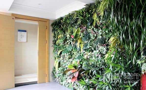瑜伽馆植物墙装修效果图