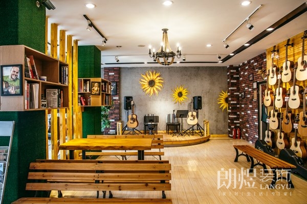 简单的乐器店装修设计店铺效果图