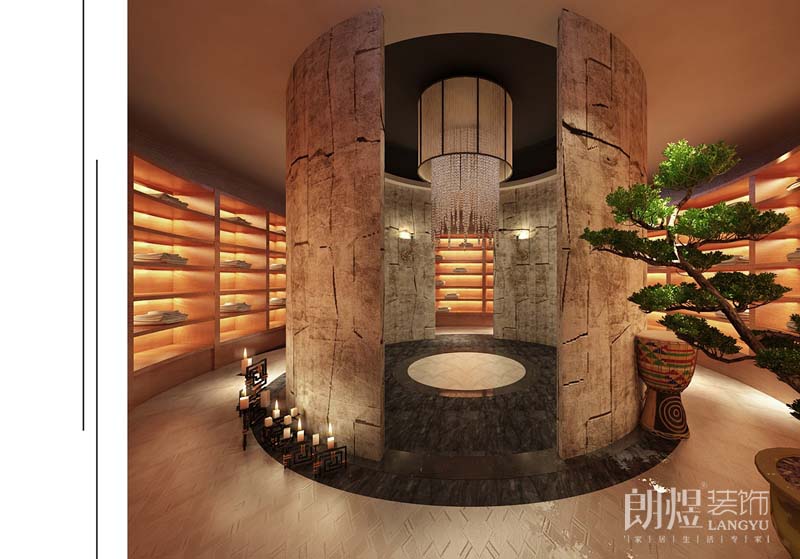 美观的3000平洗浴中心装修设计效果图