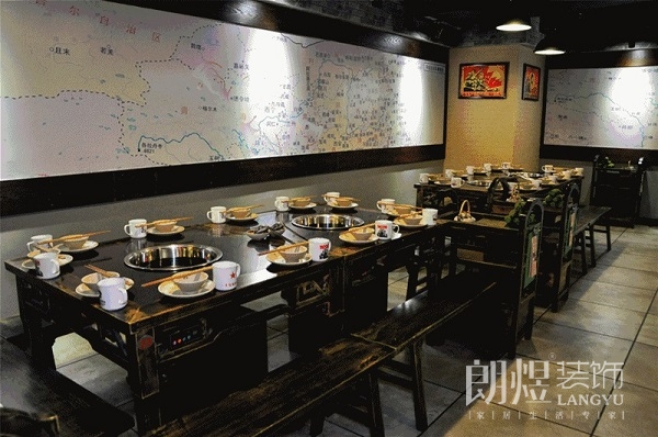 红色主题烧烤店装修效果图