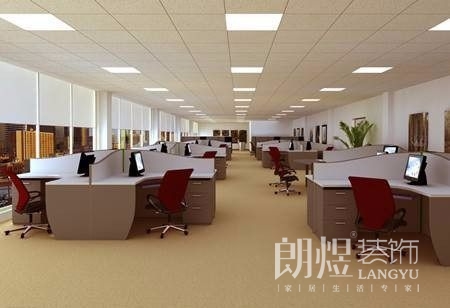 简洁风格的集成办公室效果图