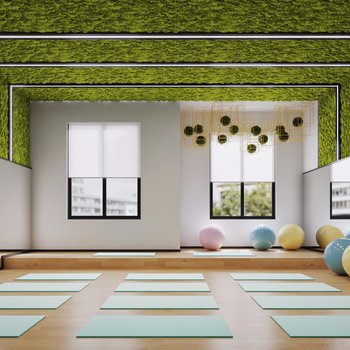 六种现代风格瑜伽室装修设计效果图