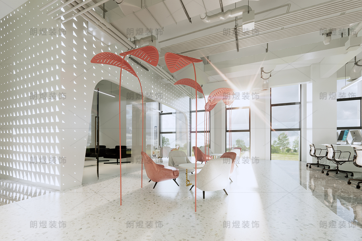 智能科技公司办公室装修设计效果图