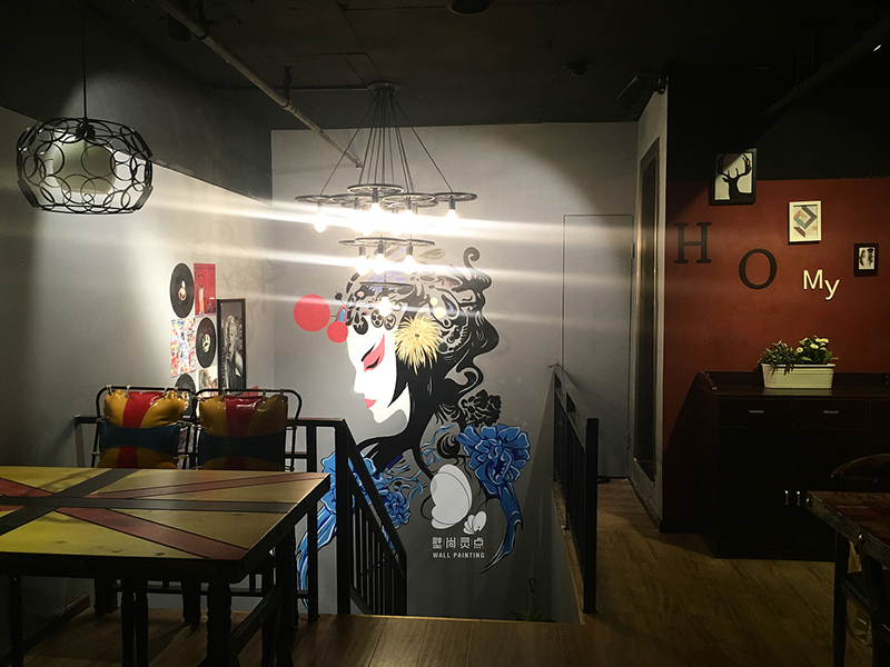 火锅店墙面墙绘设计效果