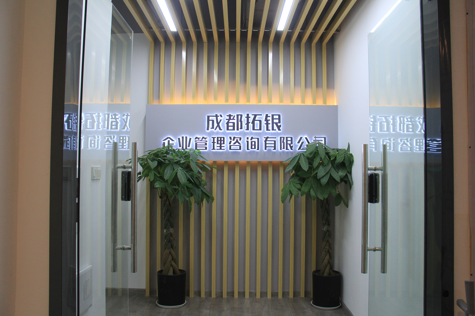 公司形象墙装修实景展示