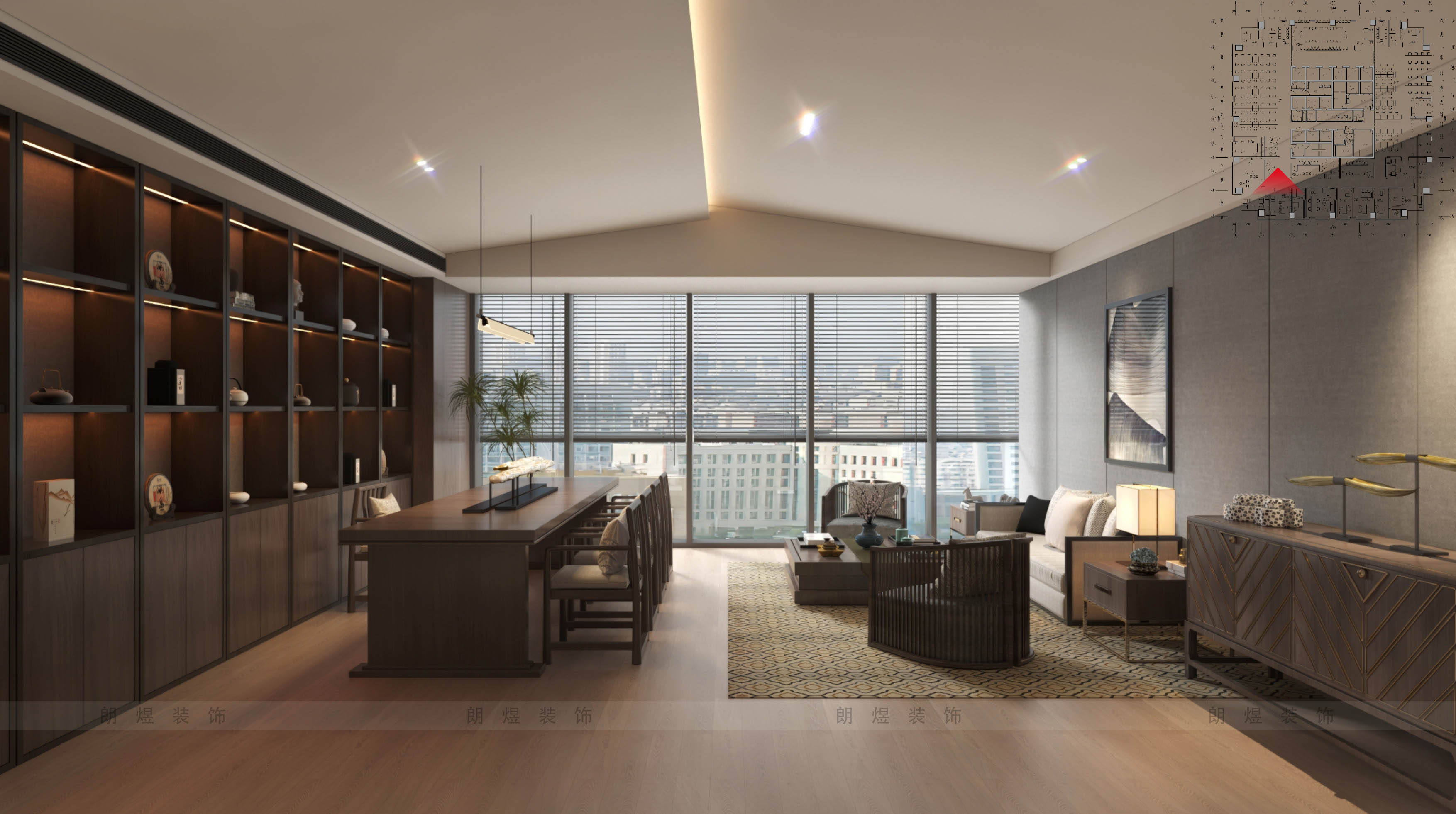 能源公司办公室接待厅装修效果图