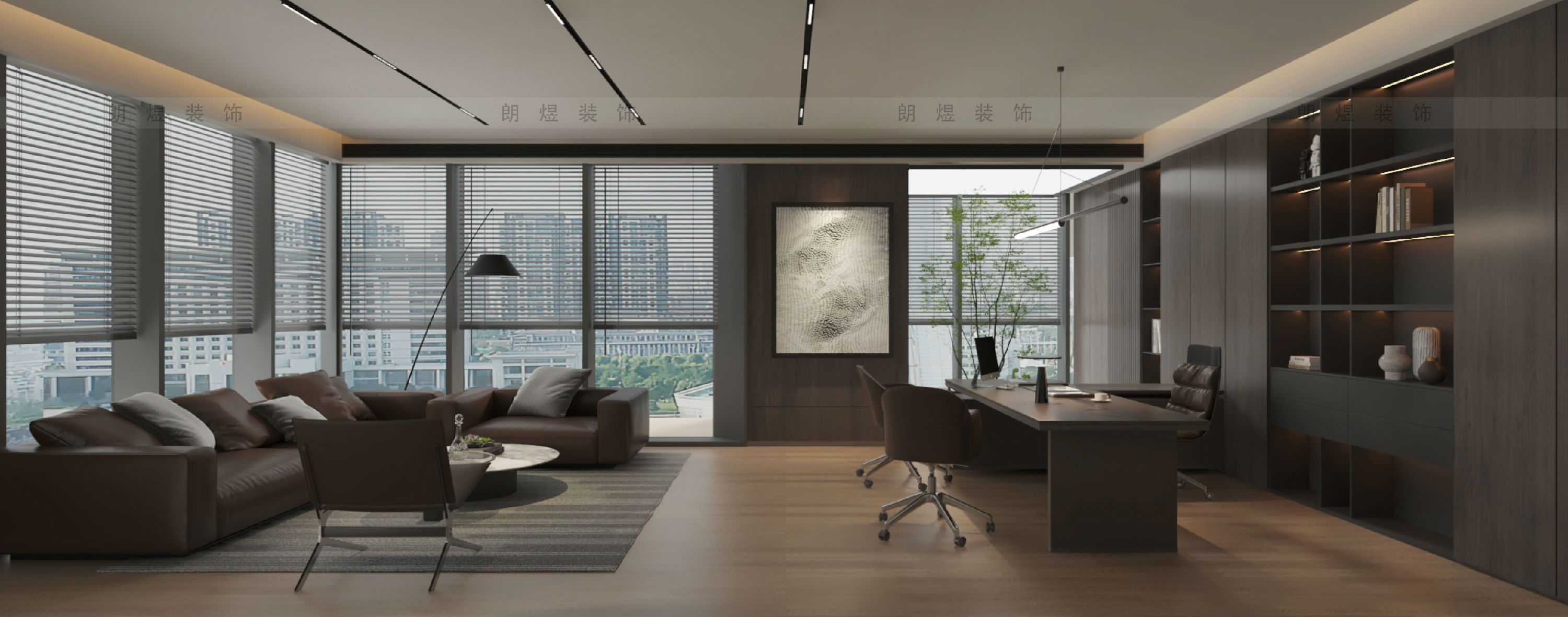 能源公司领导房间办公室装修效果图-2