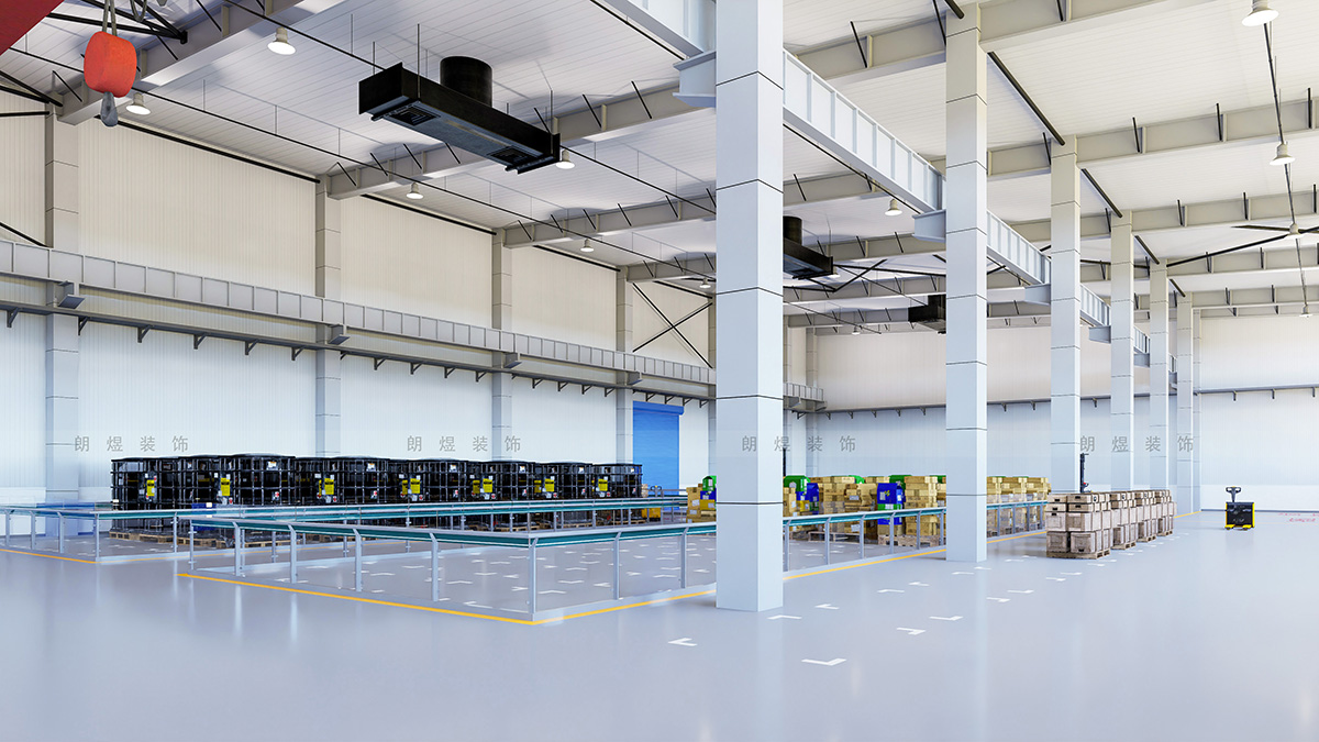 电商仓储中心钢结构厂房装修效果图