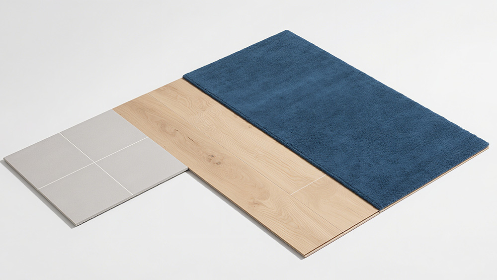 写字楼装修材料——瓷砖、木地板、地毯