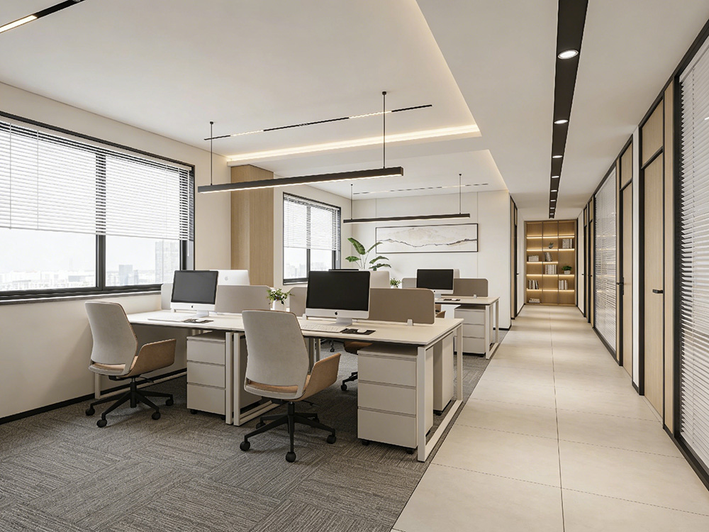 高品质简洁办公室装修效果图
