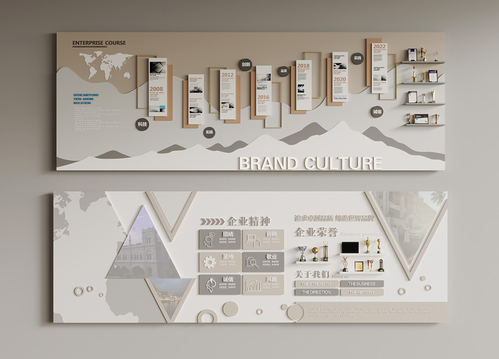 装修办公室文化墙设计应该要坚持哪些原则？