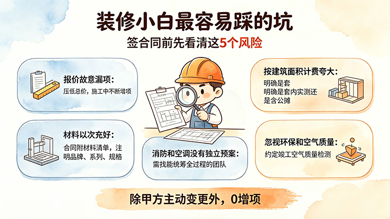 装修小白最容易踩的坑,以及直接照搬的避险清单 装修小白最容易踩的坑,以及直接照搬的避险清单