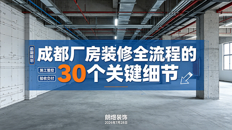 成都厂房装修全流程的30个关键细节