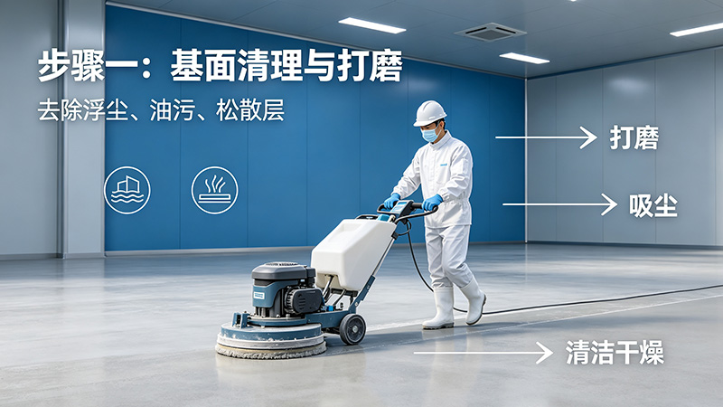 基层打磨与深度清洁